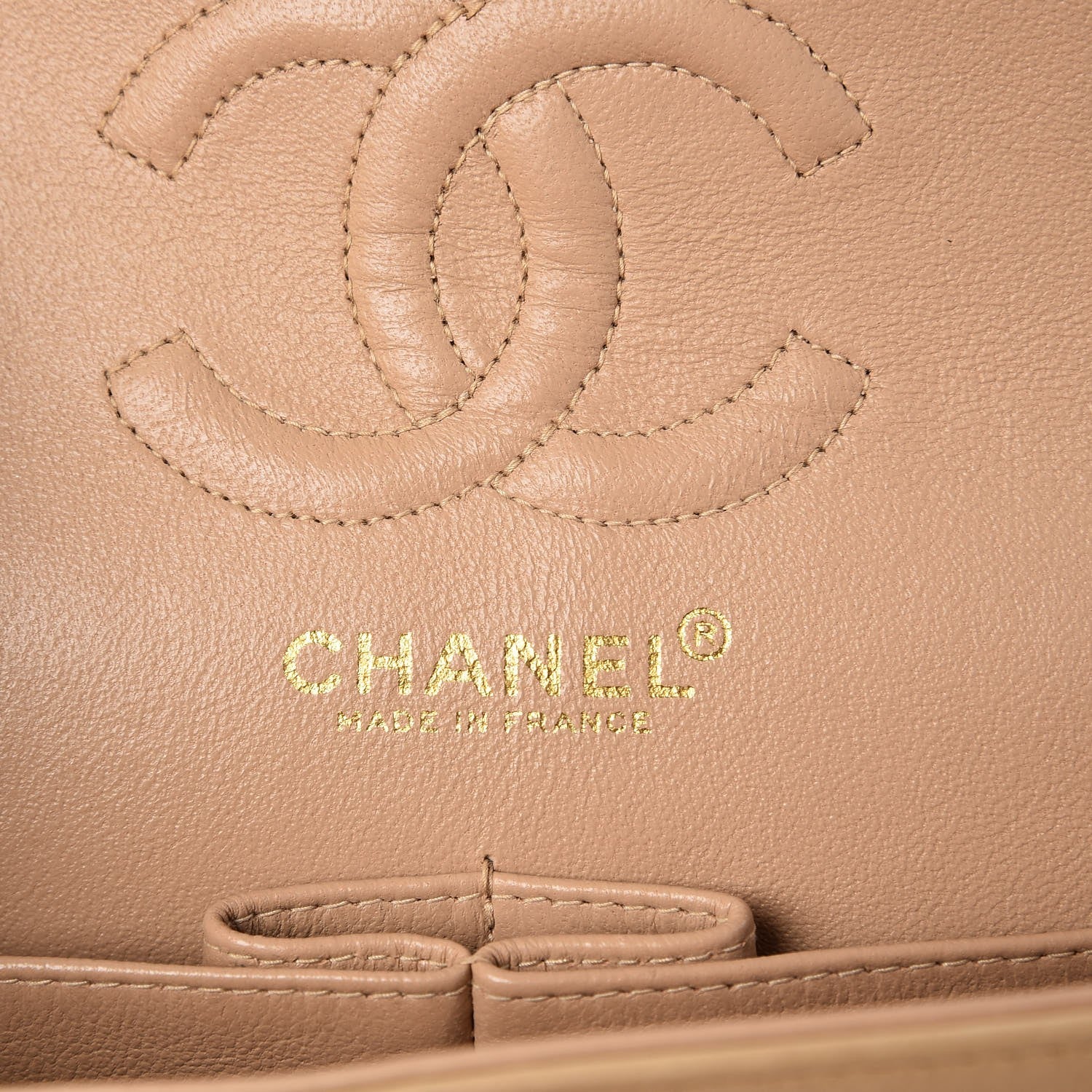 Chanel Lambskin Quilted Small Double Flap Beige 7 of 8