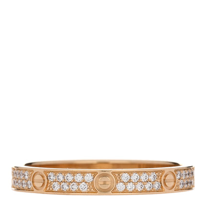 Cartier 18K Yellow Gold Diamond 2.6mm LOVE Paved Band Ring 52 6 1 of 5