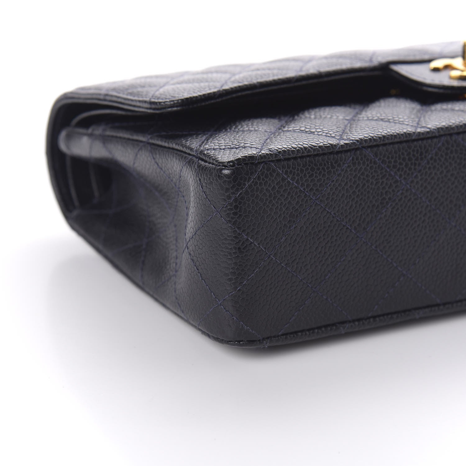 Chanel Caviar Quilted Medium Double Flap Navy 6 of 12
