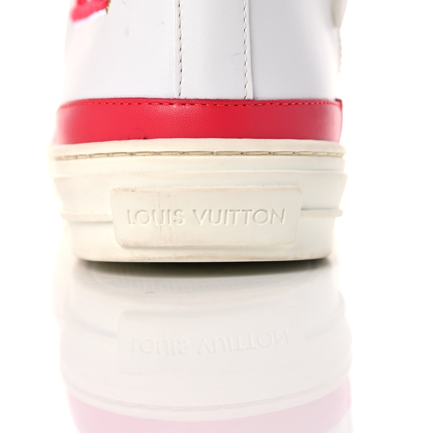 Calfskin LV Stellar Sneaker Boots 39 White Framboise