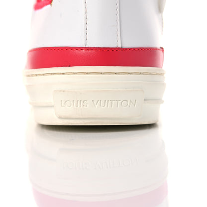 Louis Vuitton Calfskin LV Stellar Sneaker Boots 39 White Framboise 13 of 17