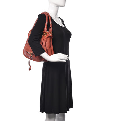 Chloe Calfskin Medium Marcie Satchel Red Bush 2 of 12