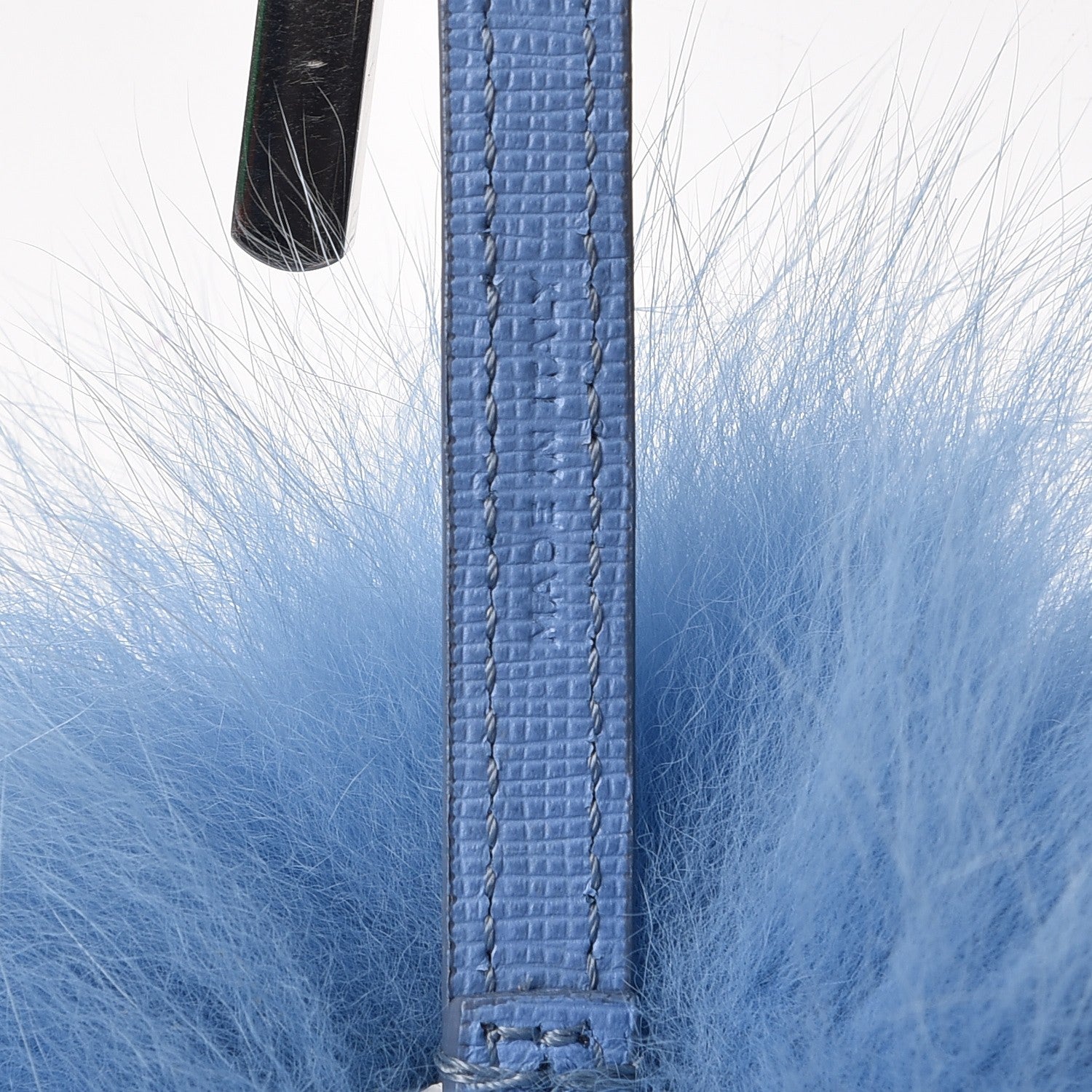 Fendi Fox Fur Vitello Elite Pom Pom Bag Charm Nebula 4 of 4