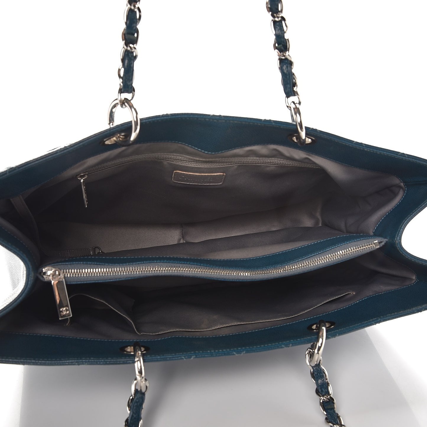 Caviar Quilted XL Grand Shopping Tote GST Dark Blue
