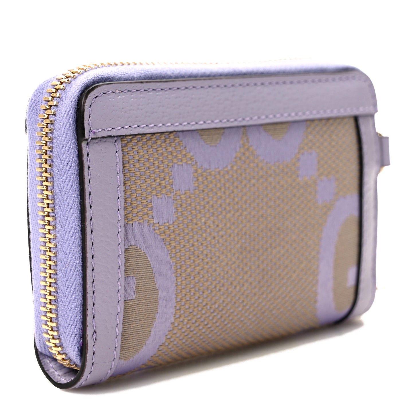 Monogram Jumbo GG Textured Dollar Calfskin Ophidia Key Card Case Beige Lapis