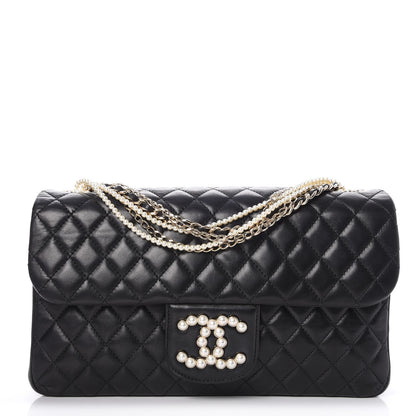 Chanel Lambskin Medium Westminster Pearl Flap Black 1 of 7