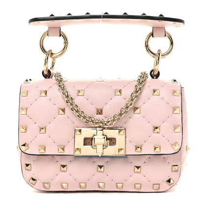 Valentino Garavani Nappa Micro Rockstud Spike Shoulder Bag Rose Quartz 1 of 9
