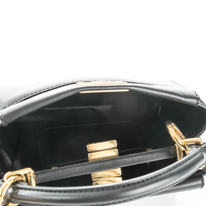 Fendi Nappa Mini Peekaboo Iconic Satchel Black 5 of 8