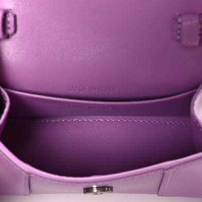 Balenciaga Shiny Box Calfskin Tonal B Hourglass Top Handle Bag Mini Lilac 5 of 10