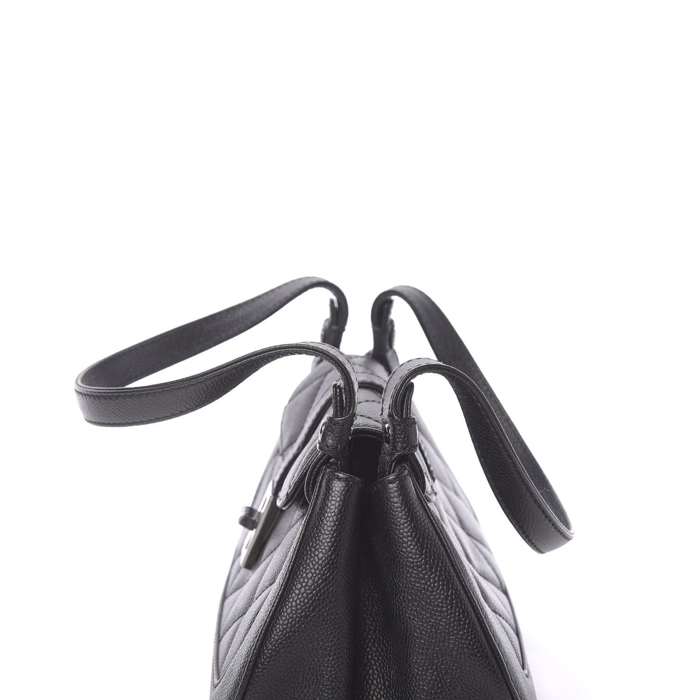 Caviar Quilted Small Mademoiselle Flap Bag Black