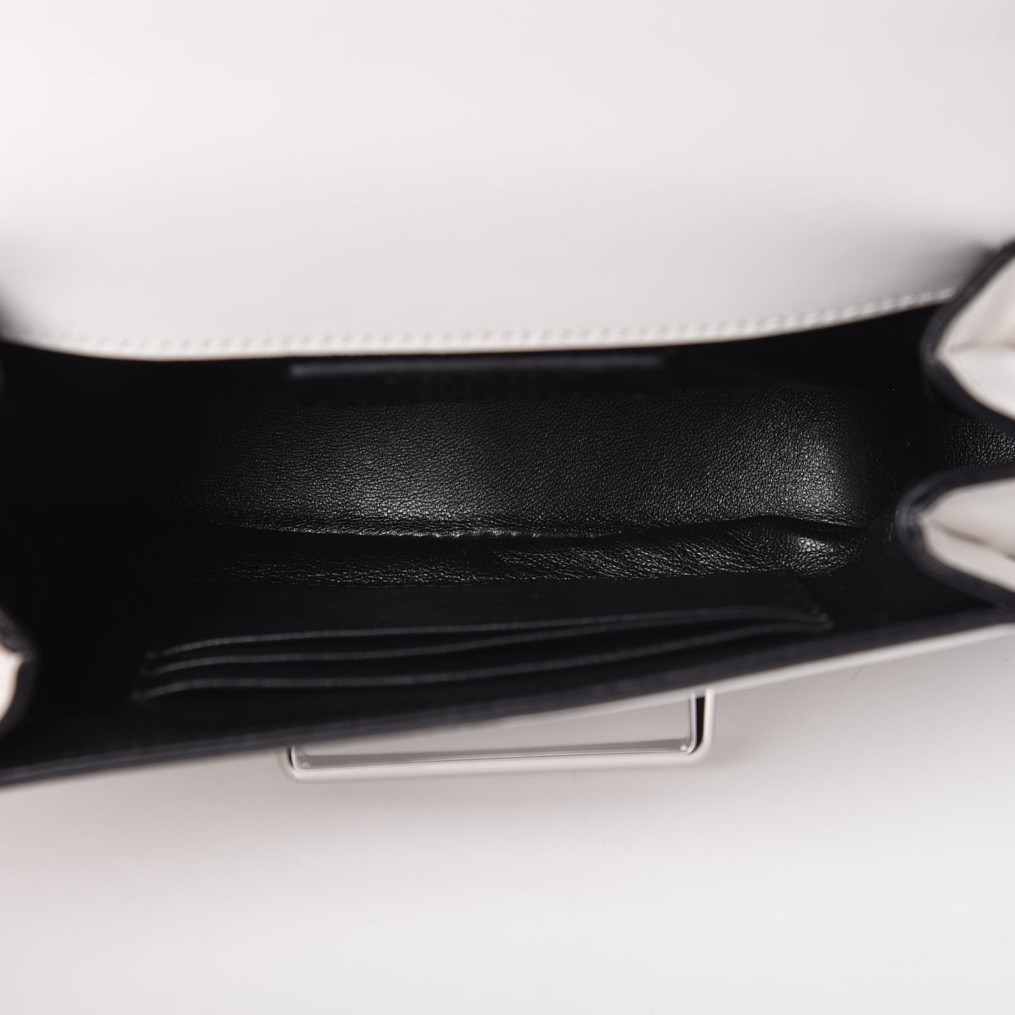 City Calfskin Sidonie Shoulder Bag White Black
