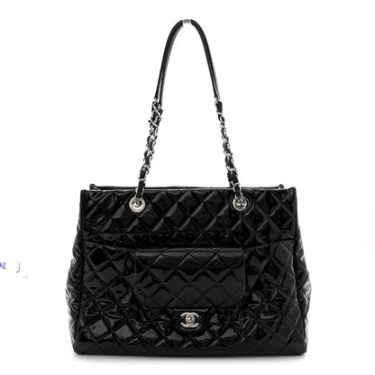 Chanel Patent Quilted Large Coco Shine Shopping Tote Black 1 of 11
