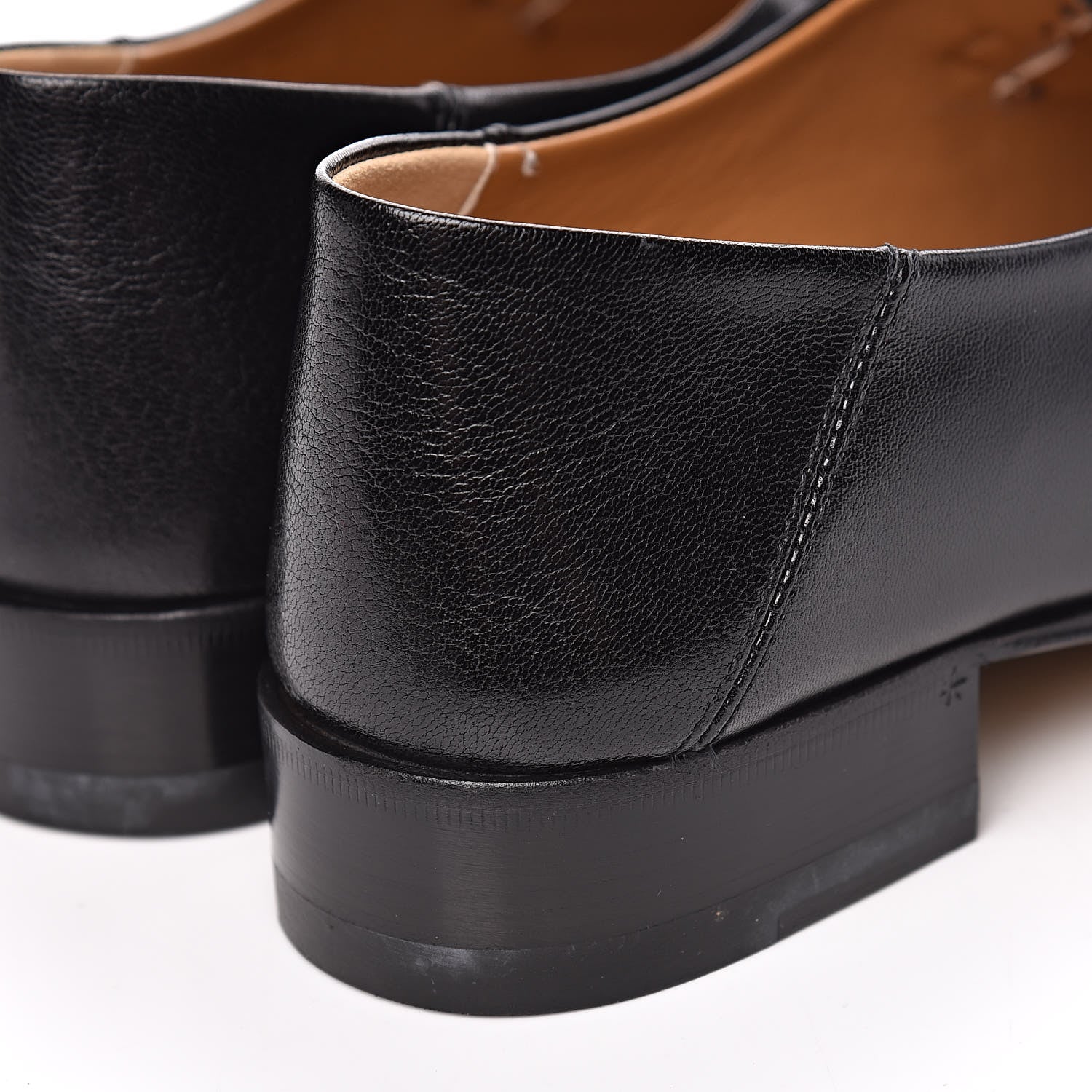 Gucci Goatskin Womens Horsebit Mid-Heel Loafers 37.5 Black 10 of 11