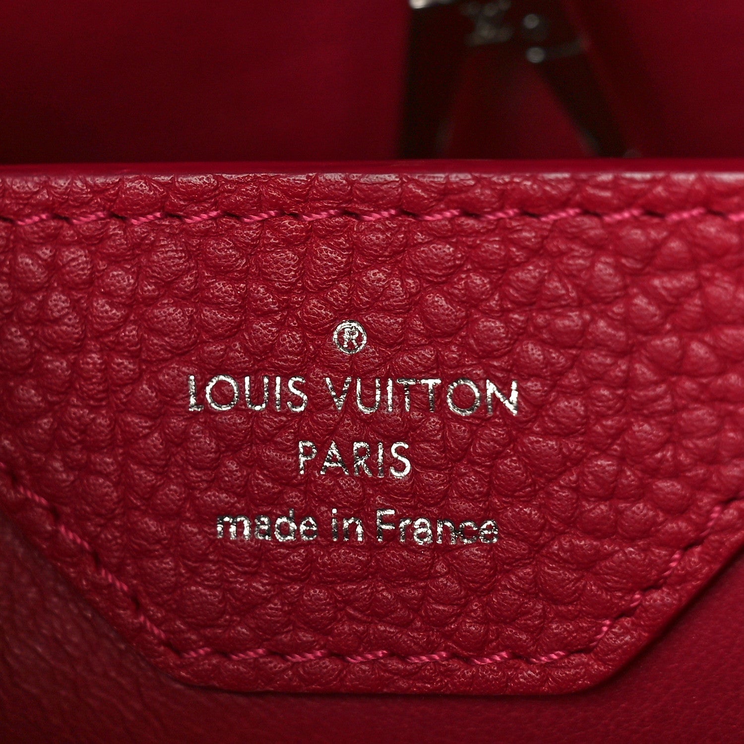 Louis Vuitton Taurillon Lace Croquets Capucines BB Groseille 7 of 10