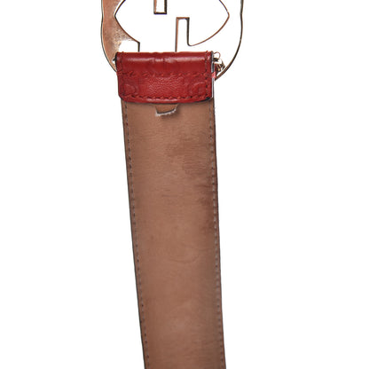 Gucci Guccissima Interlocking G Belt 100 40 Red 5 of 10