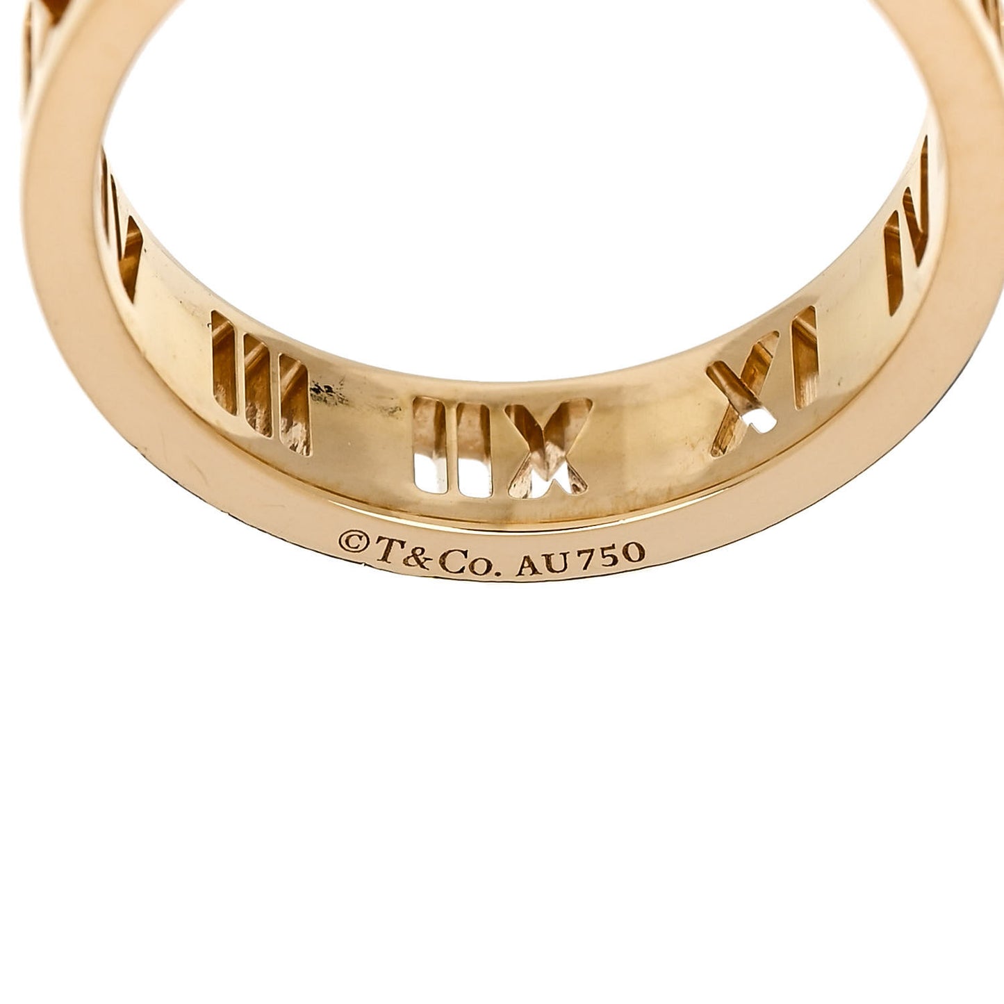 18K Yellow Gold Diamond Wide Atlas Pierced Ring 54 6.75
