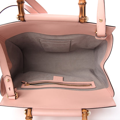 Gucci Nappa Bamboo Medium Nymphaea Top Handle Bag Perfect Pink 4 of 10