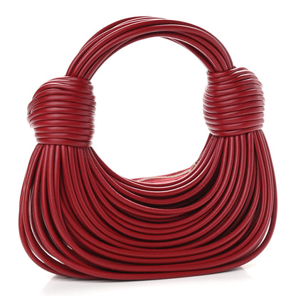 Bottega Veneta Nappa Mini Tubular Double Knot Dark Red 3 of 9