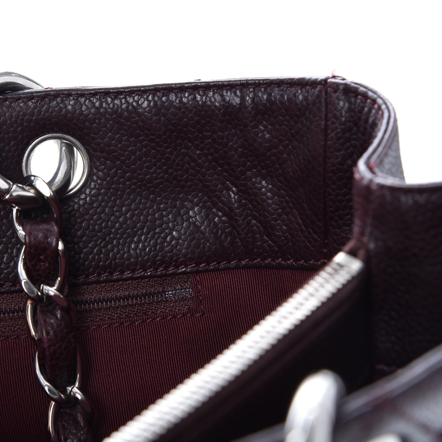 Chanel Caviar Quilted Grand Shopping Tote GST Dark Burgundy 8 of 21