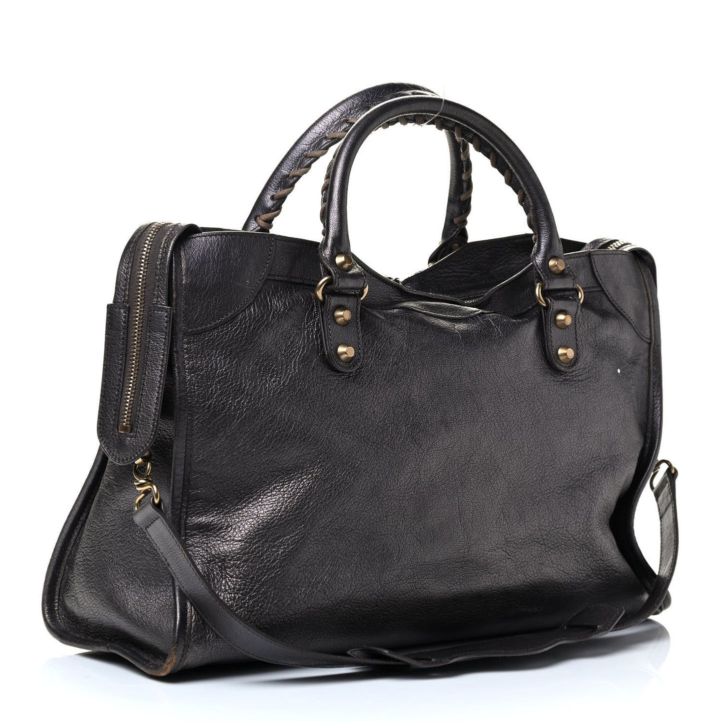 Pearlescent Goatskin Classic Gold Hardware City Bronze