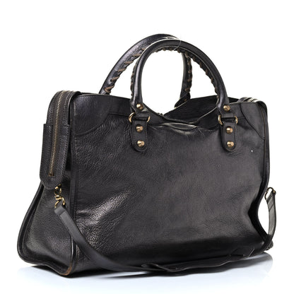 Balenciaga Pearlescent Goatskin Classic Gold Hardware City Bronze 2 of 4