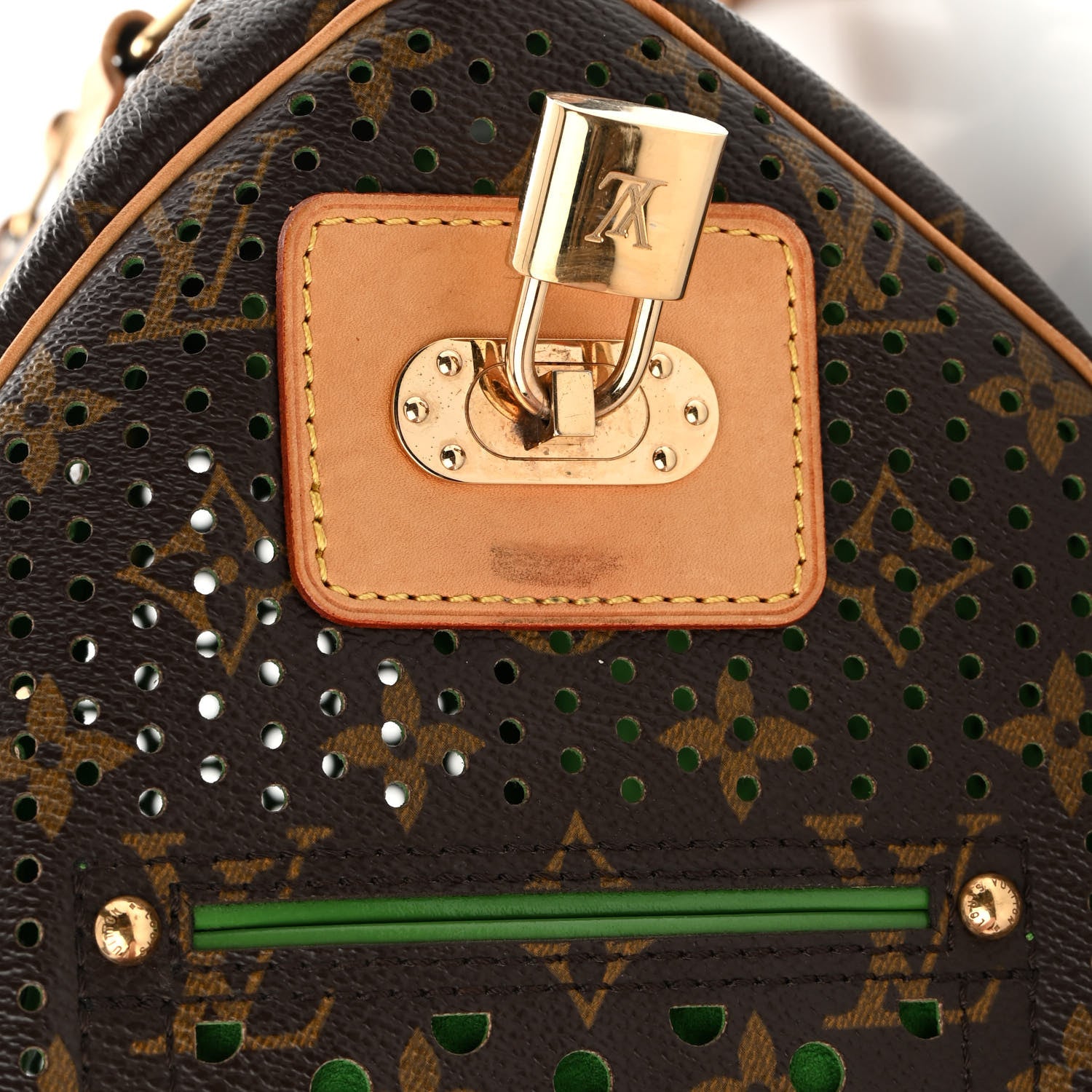 Louis Vuitton Monogram Perforated Speedy 30 Green 12 of 17