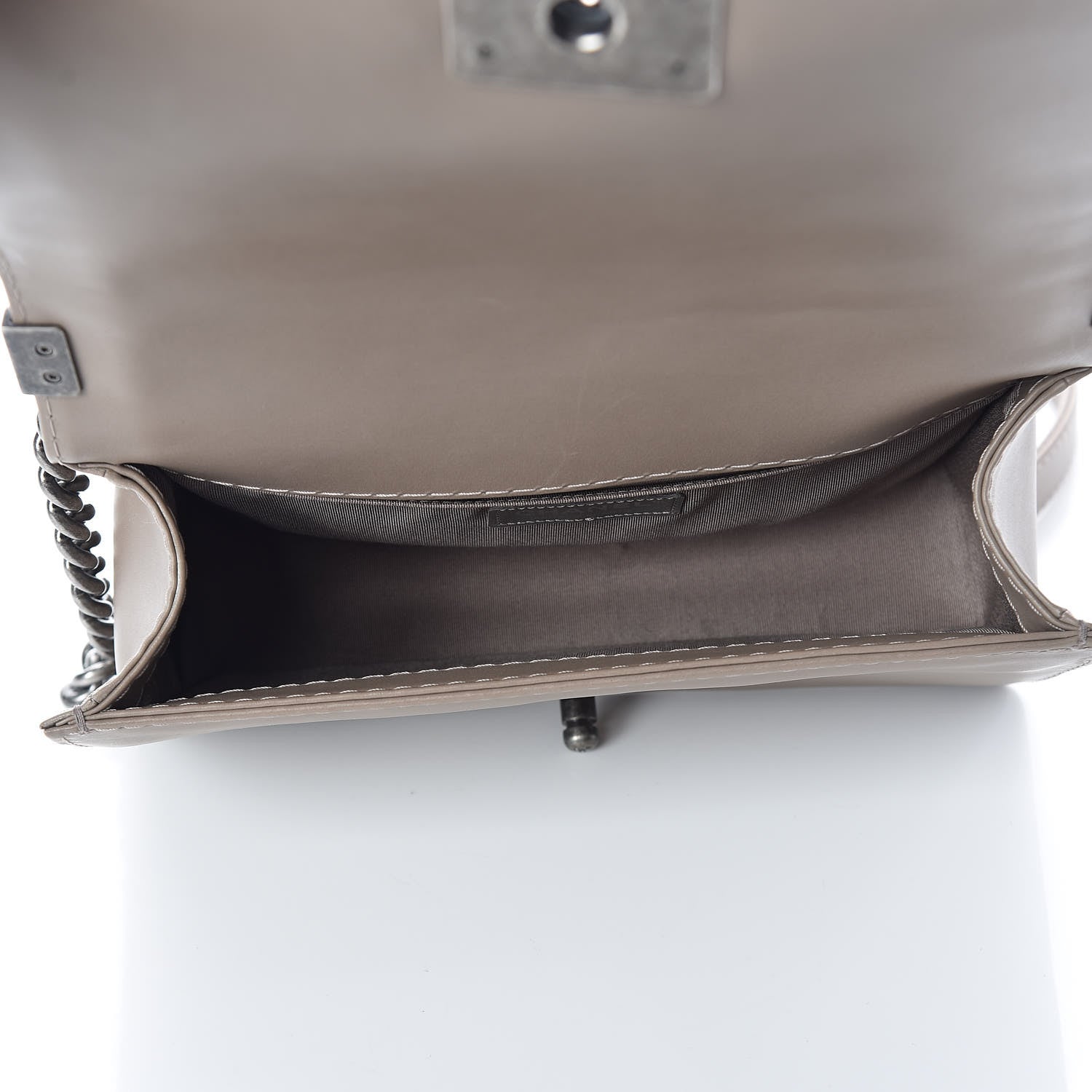 Chanel Calfskin Stitched Medium Boy Flap Taupe 5 of 9