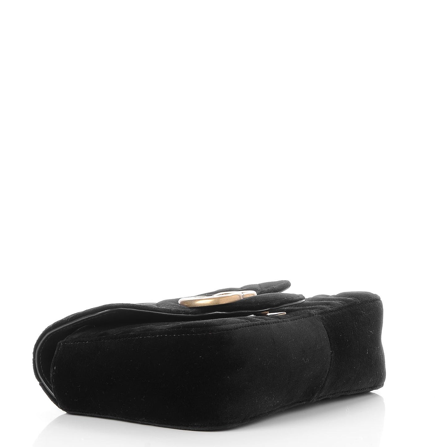 Velvet Matelasse Mini GG Marmont Shoulder Bag Black