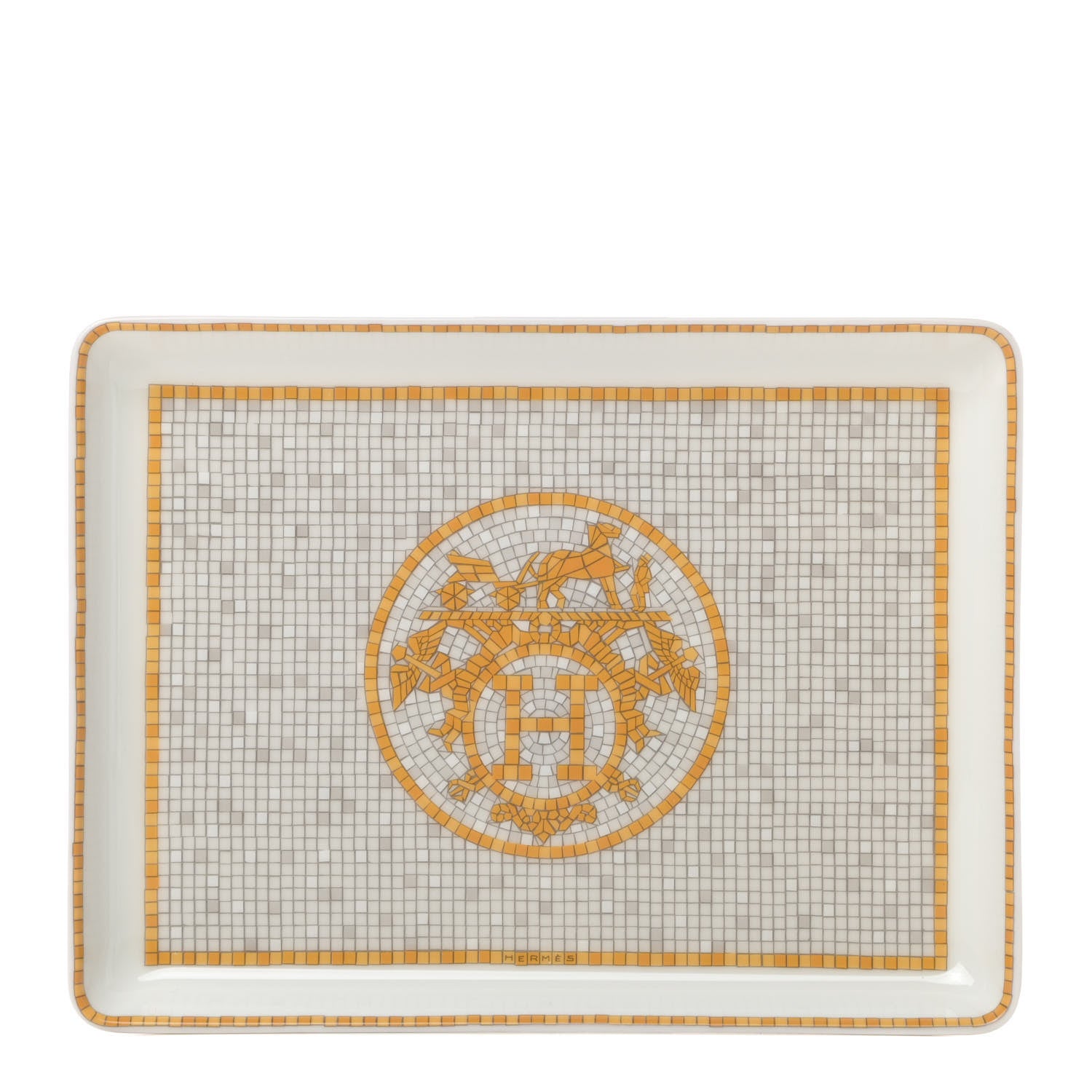 Hermes Porcelain Mosaique au 24 Sushi Plate 1 of 6