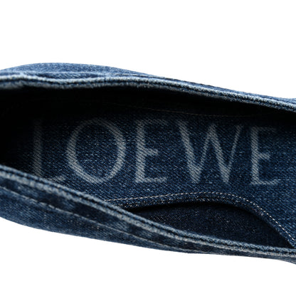 Loewe Washed Denim Toy Panta 90 Pumps 36 Blue 8 of 9