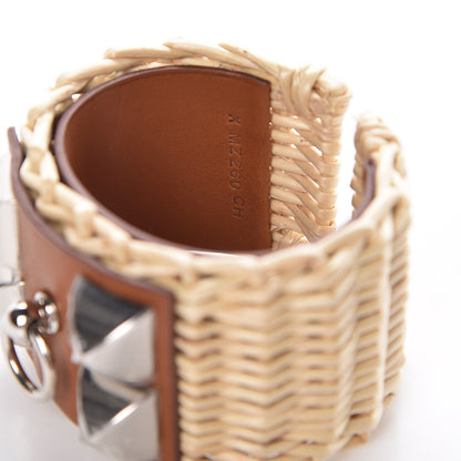 Hermes Barenia Osier Collier De Chien CDC Picnic Bracelet S Fawn 6 of 8