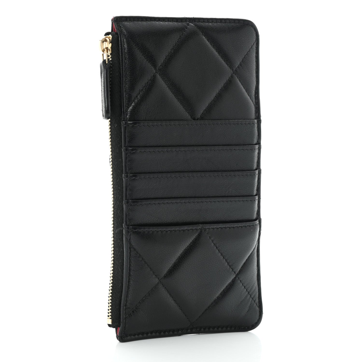 Chanel Lambskin Quilted Chanel 19 Phone and Card Holder Black 3 of 10