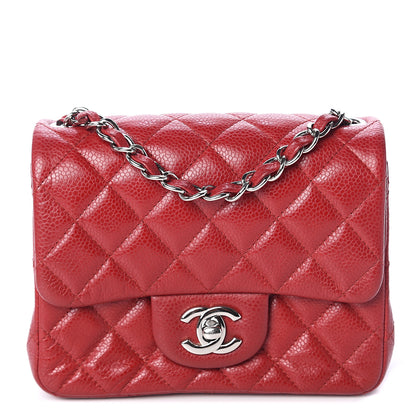 Chanel Caviar Quilted Mini Square Flap Red 1 of 7