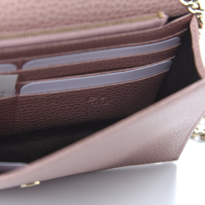 Gucci Dollar Calfskin Interlocking G Chain Wallet Soft Pink 8 of 10