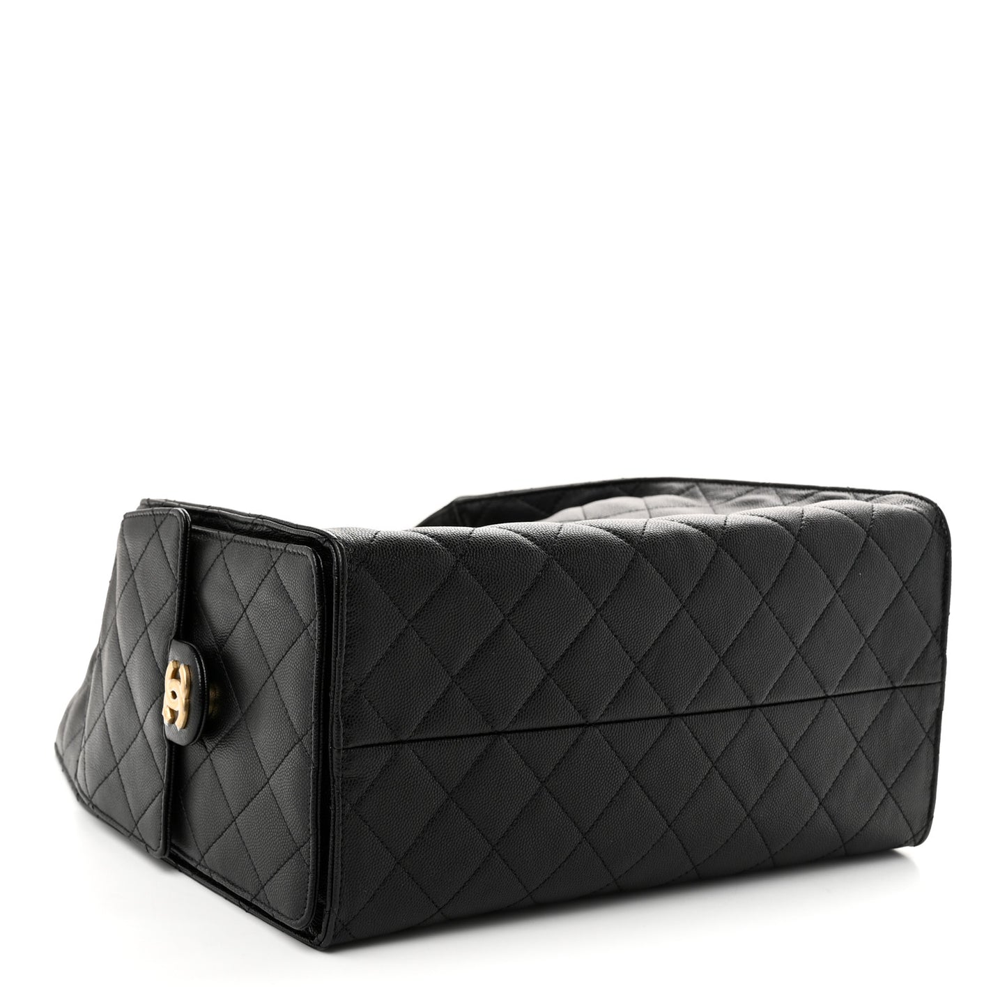 Caviar Quilted Medium Chanel 25 Handbag Black