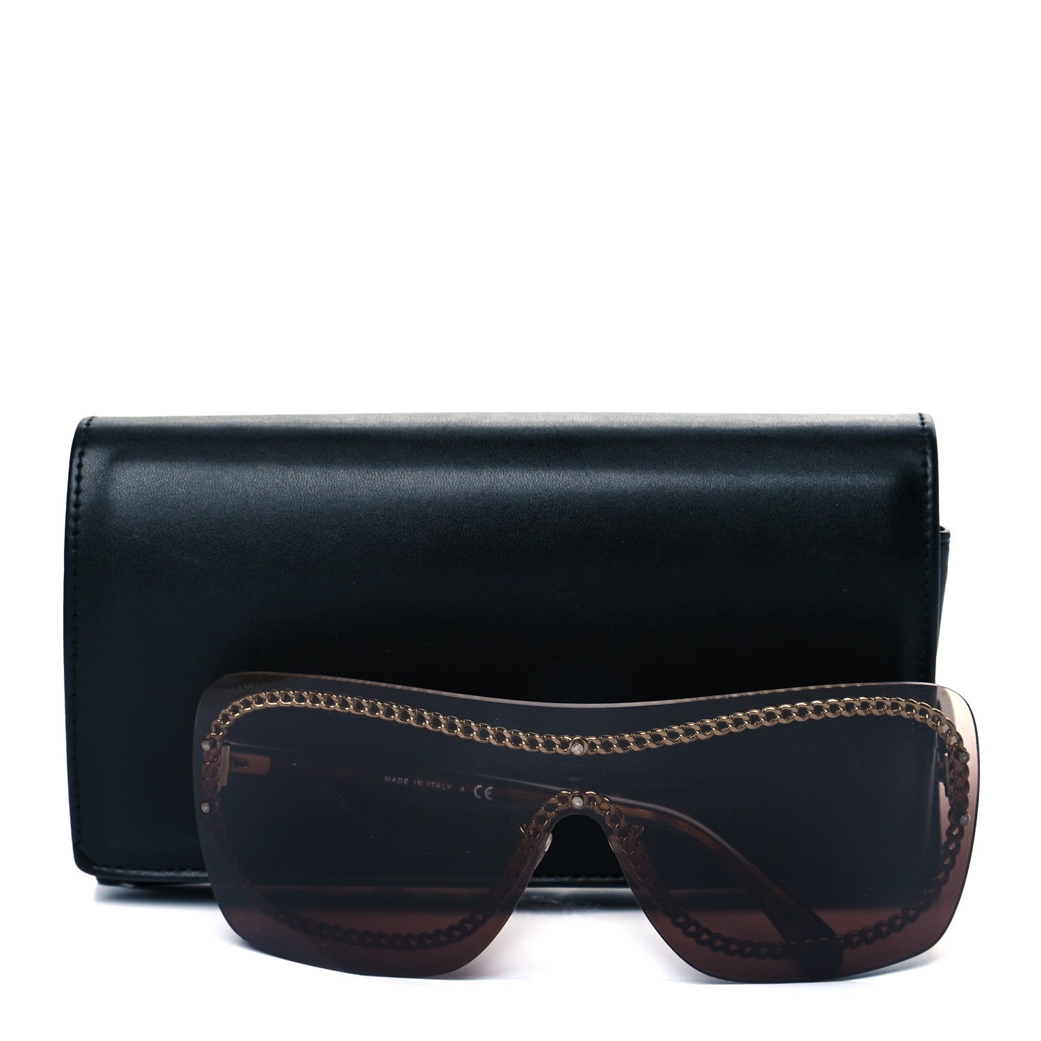 Chanel Rimless Shield Sunglasses 4243 Gradient Tortoise 7 of 7