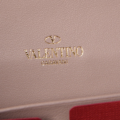 Valentino Garavani Vitello Rockstud Crossbody Wallet on Chain Poudre 5 of 8