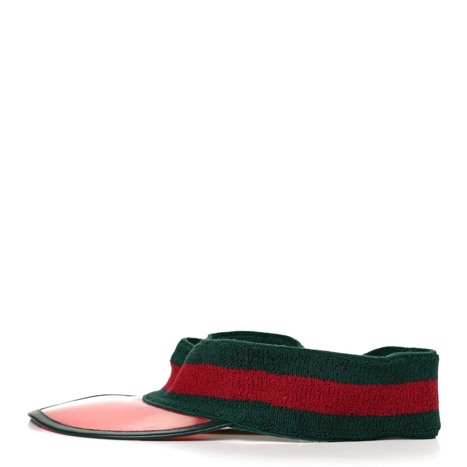 Gucci Vinyl Web Visor L Green Red 3 of 8