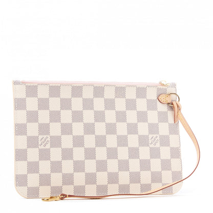 Louis Vuitton Damier Azur Neverfull MM GM Pochette Rose Ballerine 2 of 7