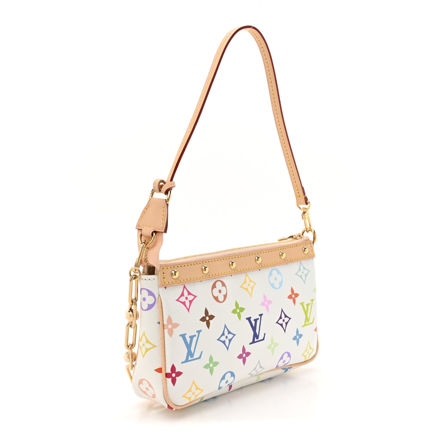 LV X TM Monogram Multicolor Pochette Accessories White