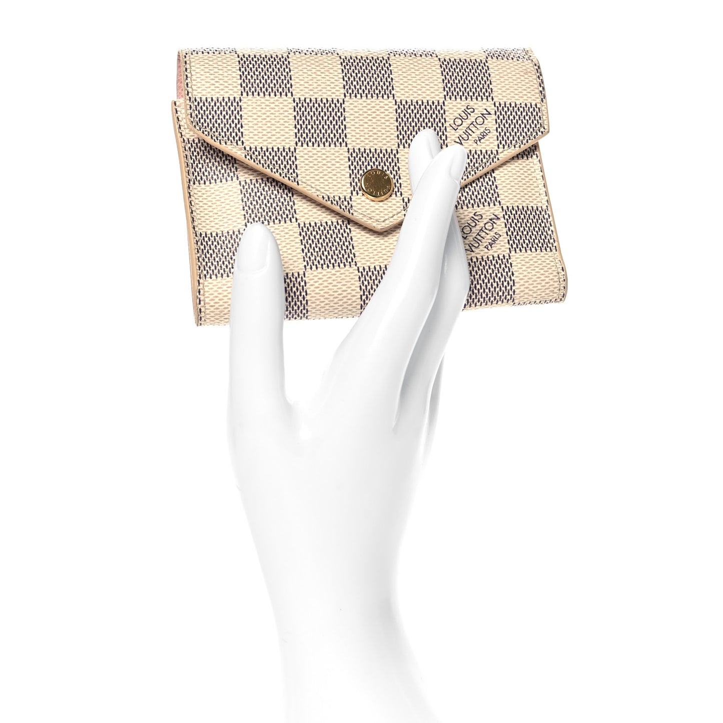 Damier Azur Victorine Wallet Rose Ballerine