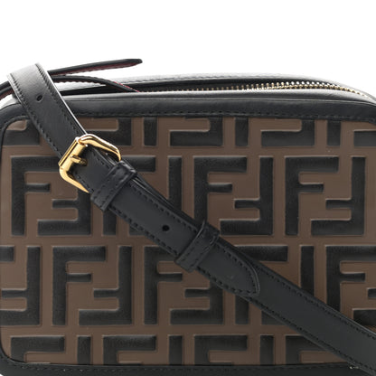 Fendi Vitello Century Bi-Color FF 1974 Embossed Mini Camera Case Maya Black 8 of 17