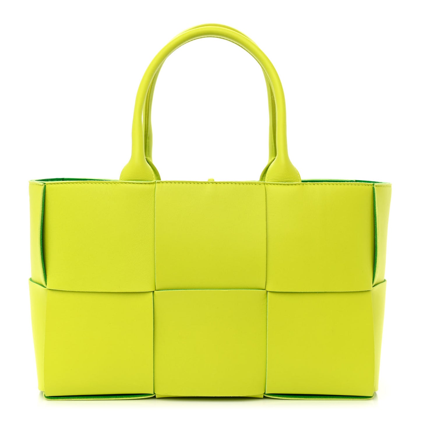 Nappa Maxi Intrecciato Small Arco Tote Acid