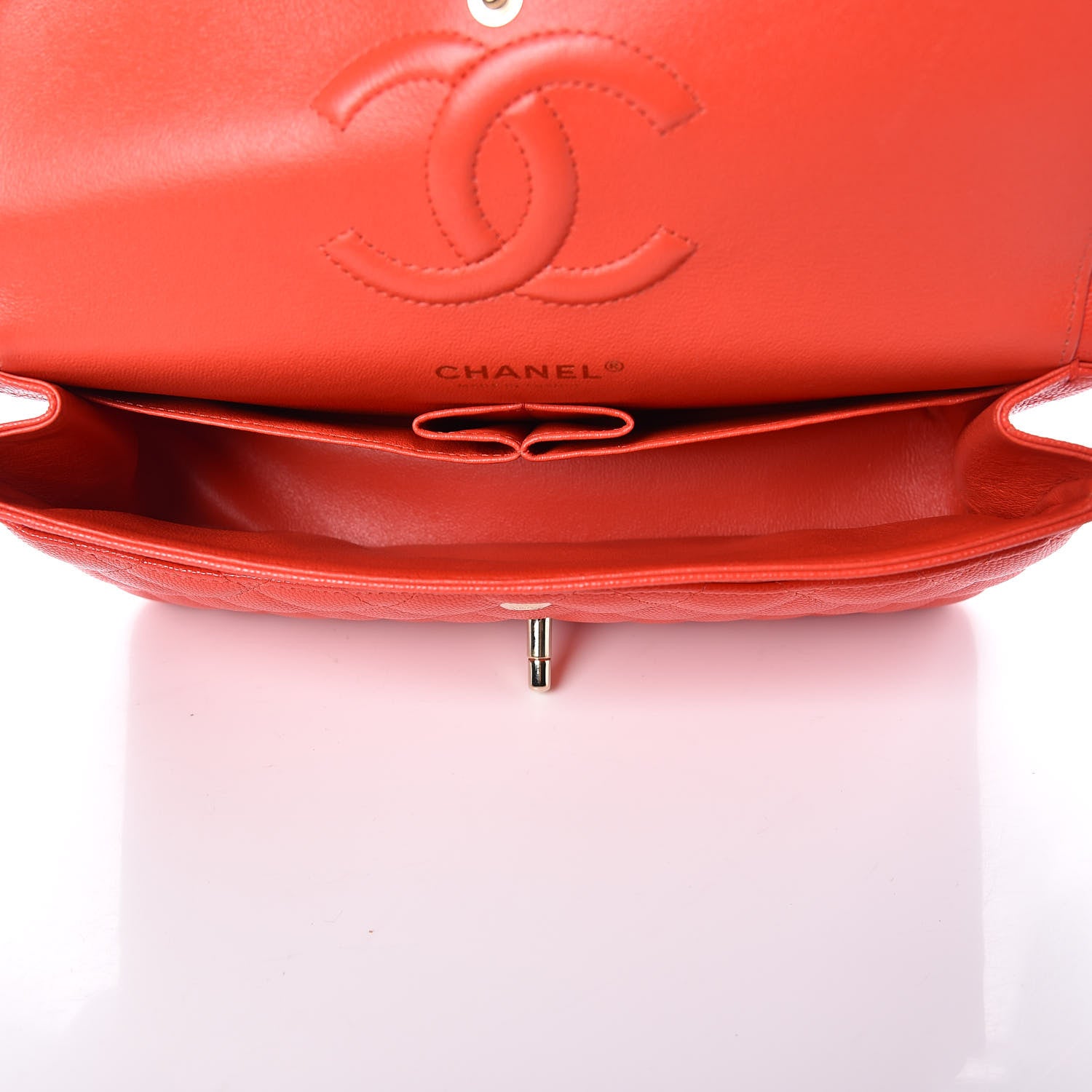 Chanel Caviar Quilted Medium Double Flap Red 5 of 17