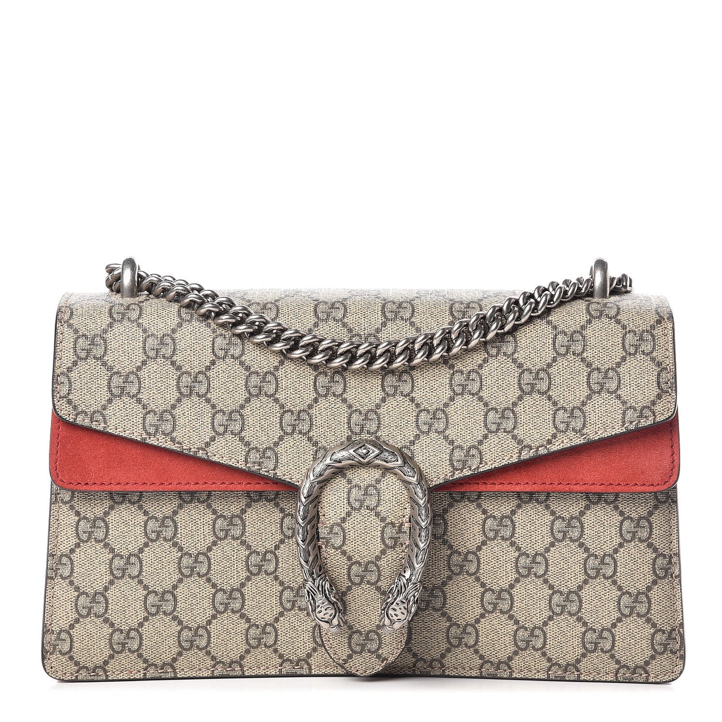 GG Supreme Monogram Small Dionysus Shoulder Bag Red