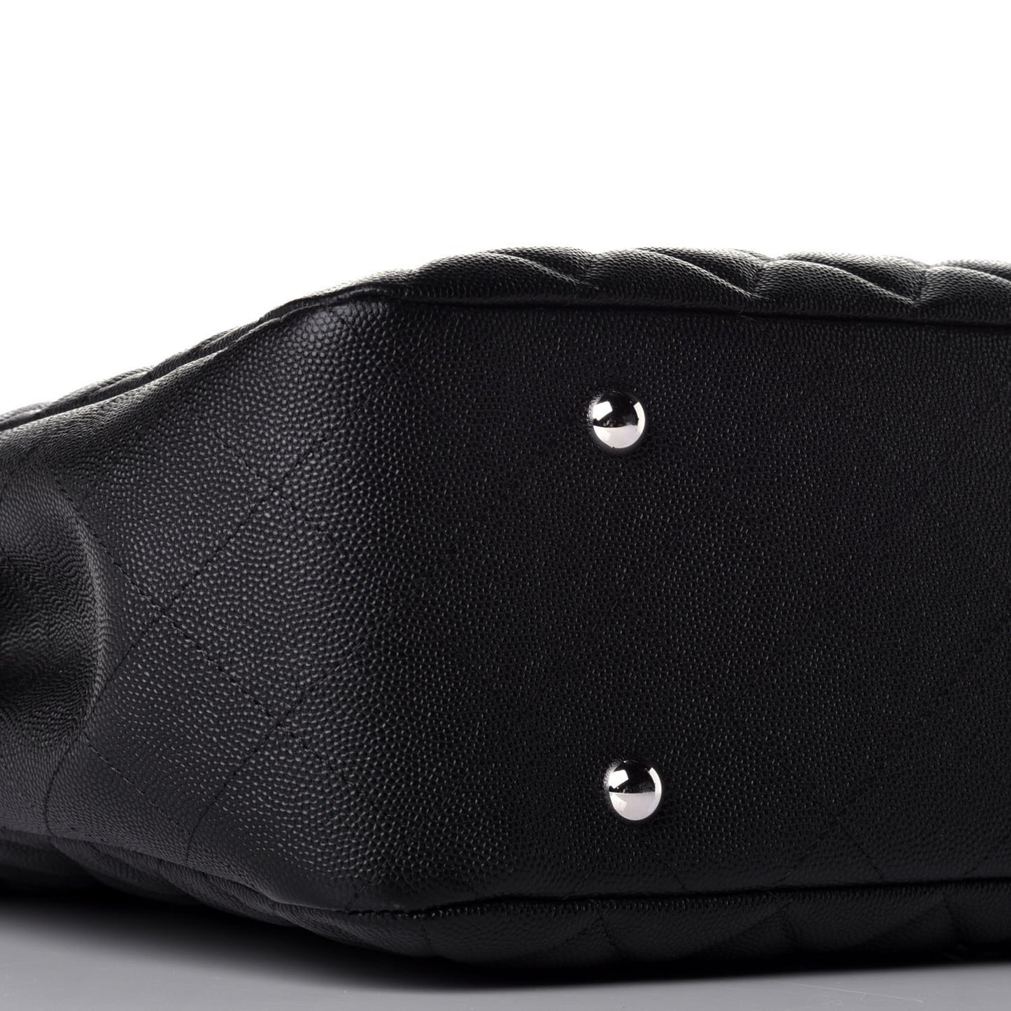 Caviar Quilted Large Shopping Tote Black
