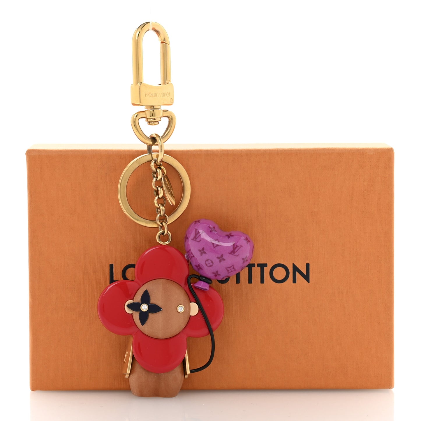 Resin Wood Vivienne Valentine Bag Charm Key Holder