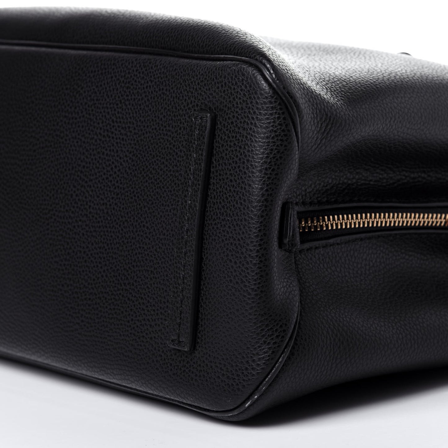 Pebbled Calfskin Editor Shopping Tote Black