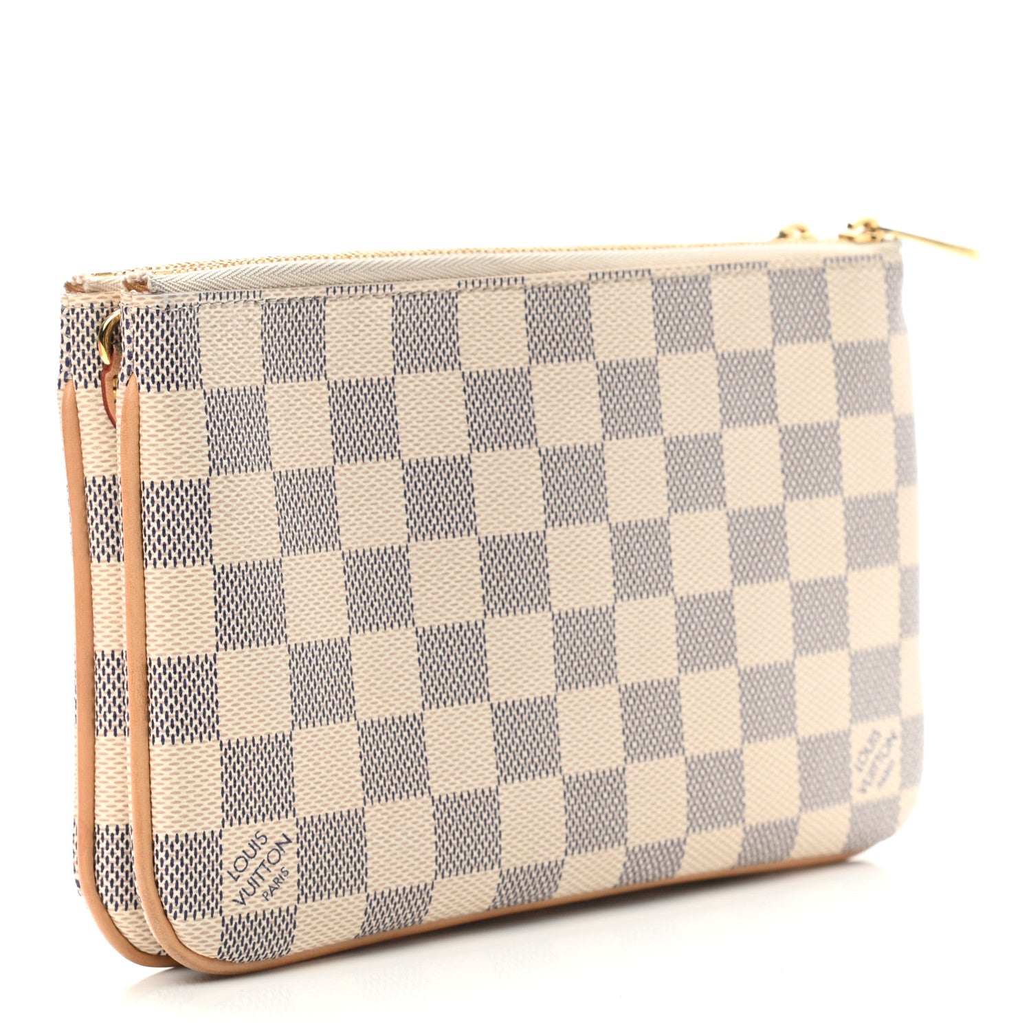 Louis Vuitton Damier Azur Double Zip Pochette 2 of 8