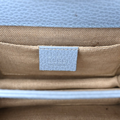 Gucci Dollar Calfskin Small Interlocking G Shoulder Bag Mineral Blue 6 of 12